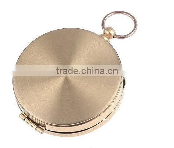 Classic pocket watch style bronzing antique camping compass with night light