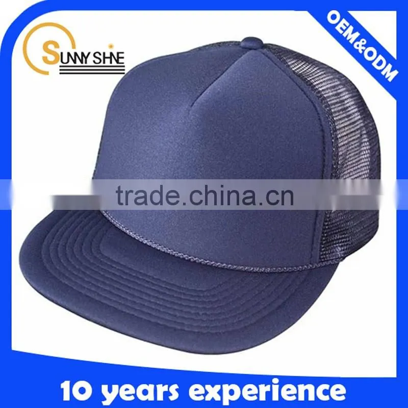 Customize Flat Brim Square High Quality Blank Mesh Trucker Caps
