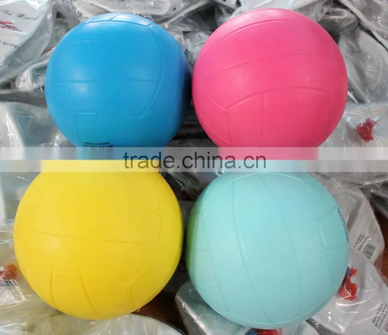 Rubber material yellow cheap price volleyball ball