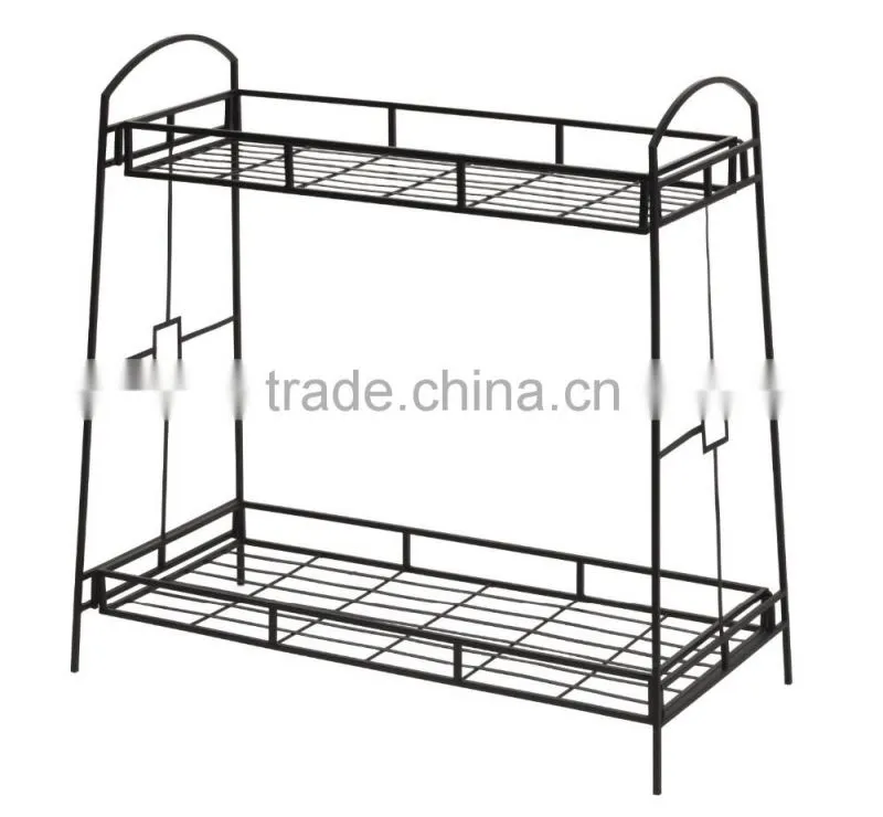Plant Stand with Contemporary Tray Design and 2-Tier, Black