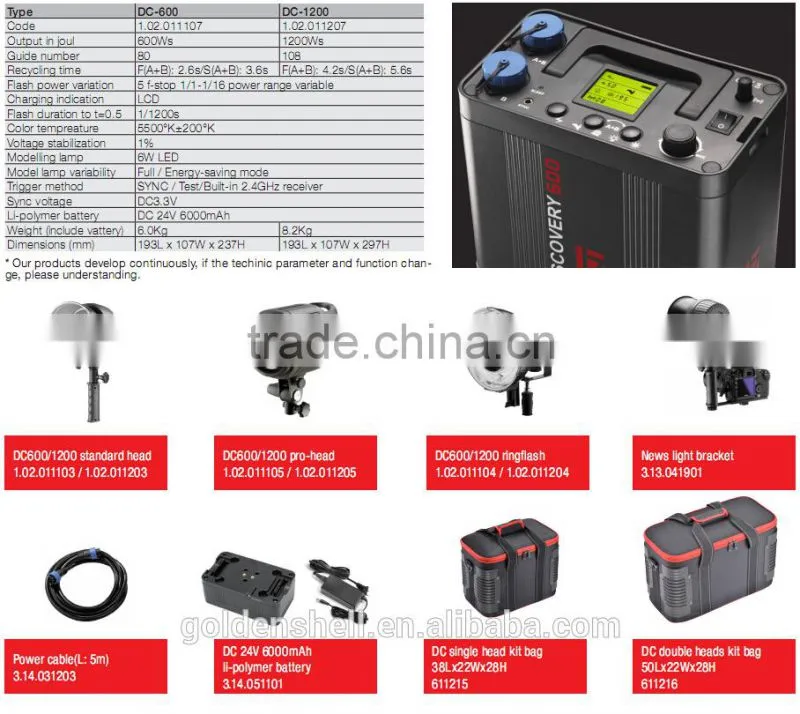 JINBEI Discovery Series Battery Photo Flash, Out Door Photo Flash