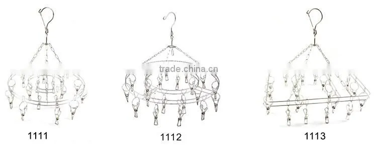 china supplier laundry Products Stainless Steel Sock Hanger with 20clips