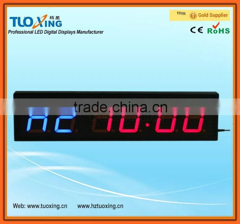 4 inch 6 digit LED interval timer watch
