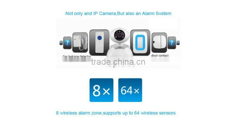Easy to setup Plug and Play P2P WIFI Camera With Image gravity sensor
