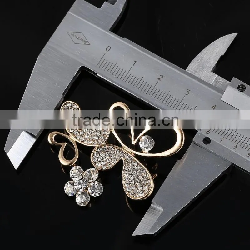 Small Wedding Invitation Brooch Pins,Butterfly Rhinestone Brooch Pin,Diamond Bow Brooch
