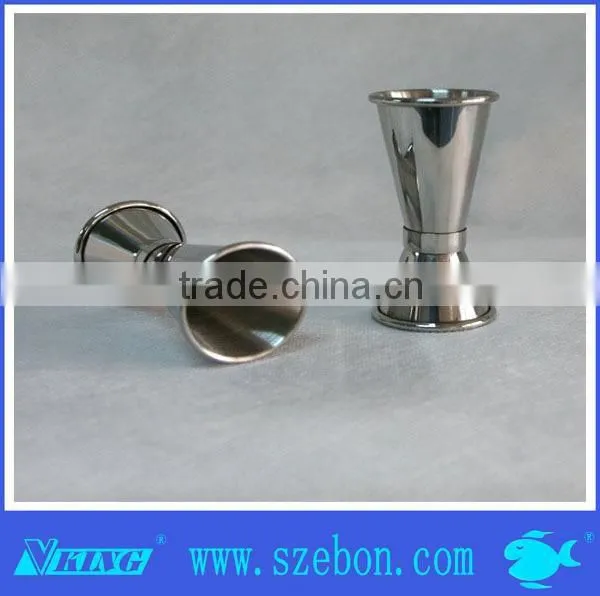 Hot sale stainless steel copper jigger double head jigger measuring cup for advanced bar
