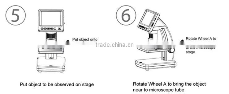 1000X 5M USB digital microscope with 3.5 inch LCD comply to CE/FCC/ROHS factory price