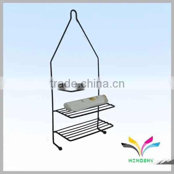 Counter top two pockets metal retal beer bottle display rack