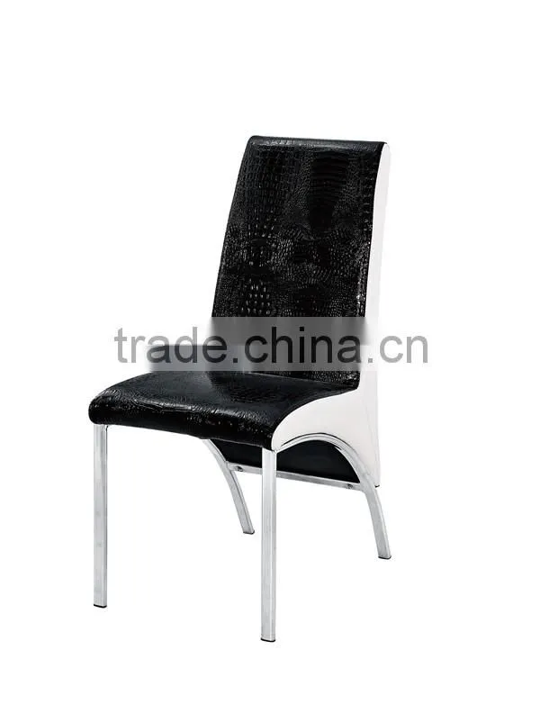 white metal legs dining chair leather