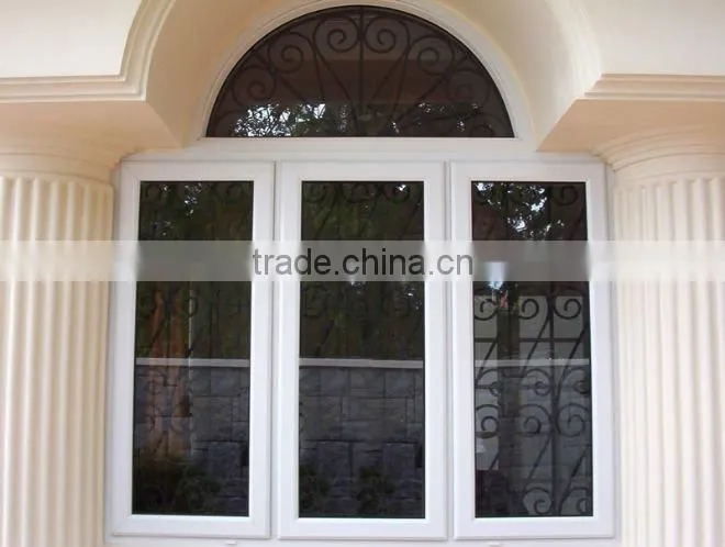 casement pvc window, high quality single pane casement window