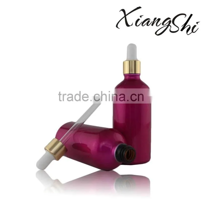 100ml pink glass essential oil bottle