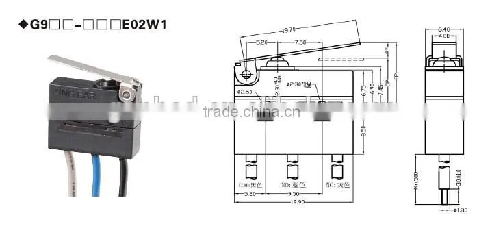 G9 sealed subminiature micro switch
