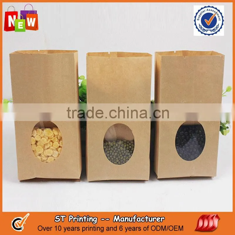 Custom design kraft window paper bag