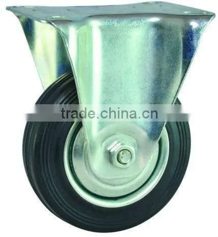 3 Inch To 8 Inch Industry Black Rubber Casters