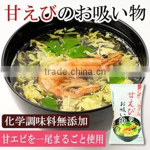 Organic premium red shrimp Suimono (Japanese clear soup) freeze-dried soup 6.3g x10P