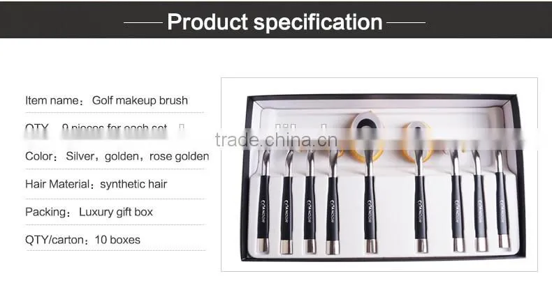 New arrival 9 piece cosmetic makeup brush set can make your own brand