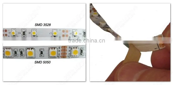 12V/24V Non waterproof Yellow LED Flexible Strip Light