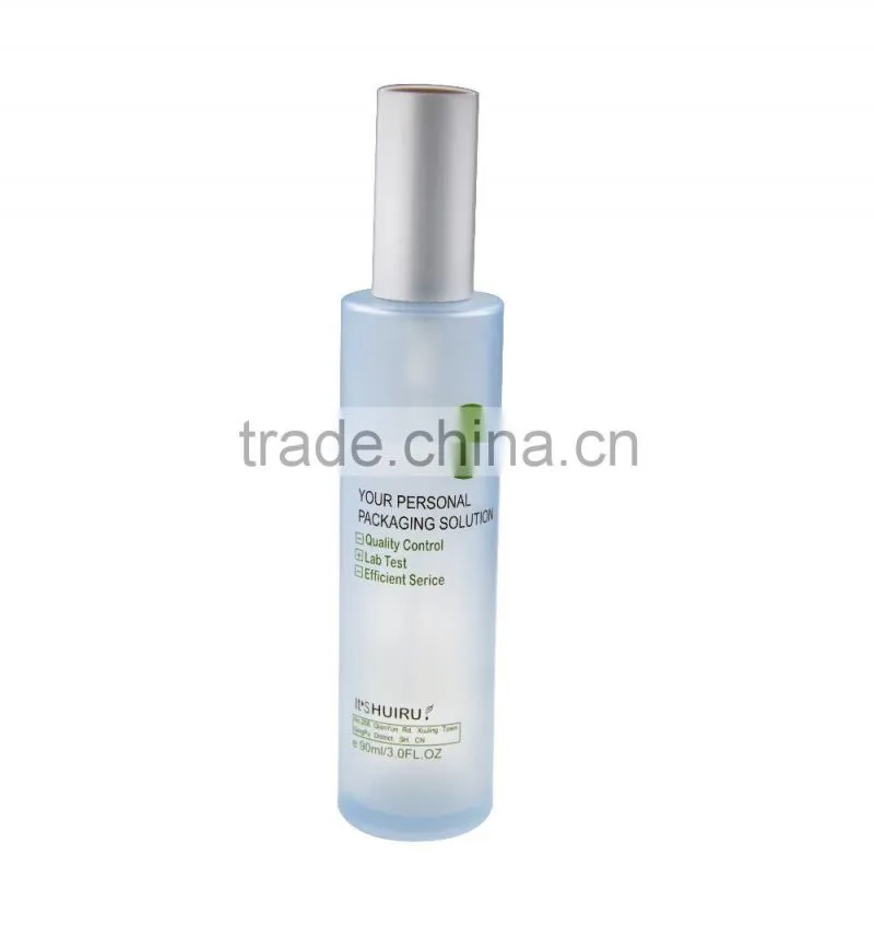 Hot selling spray bottle 90ml Round Glass Bottle Toner Bottle with sprayer