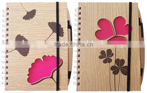 Eco-friendly wooden notebook