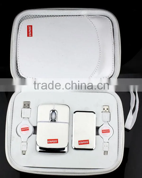 USB computer set white leather for high class premium gifts set