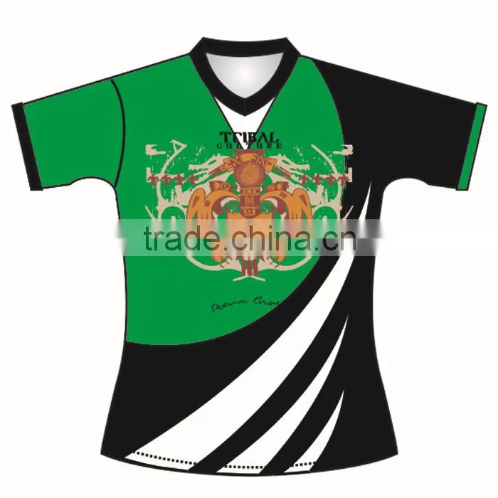 New arrival 100% polyester subliamtion custom rugby jersey