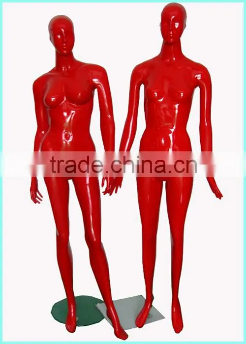 Fashion Display Red Color Female Model