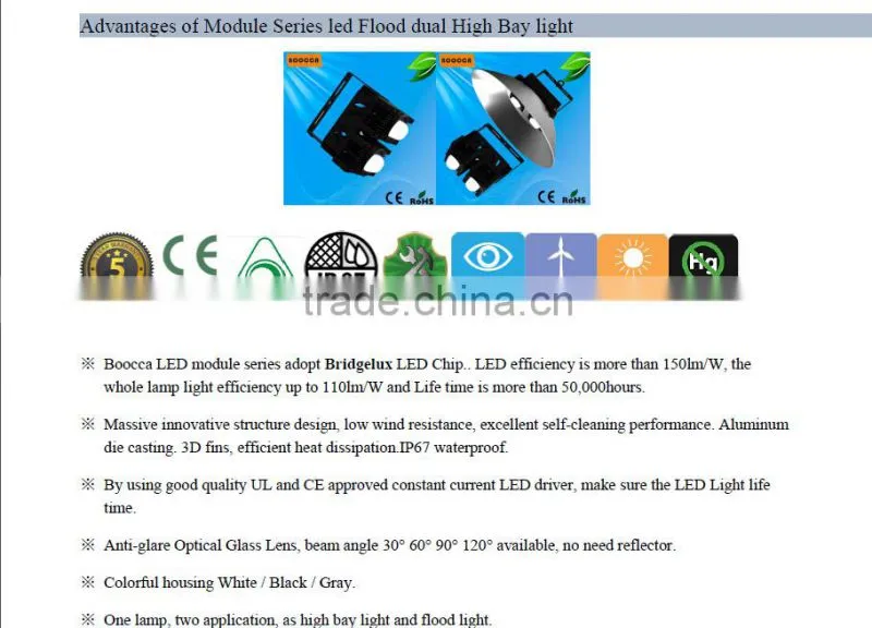 Landscape outdoor high power flood light led 100w