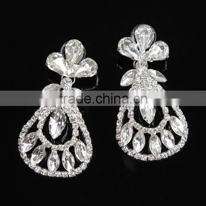 Latest Fashion Hot Sale Bling Fancy Crystal Earrings Wholesale J0784Y