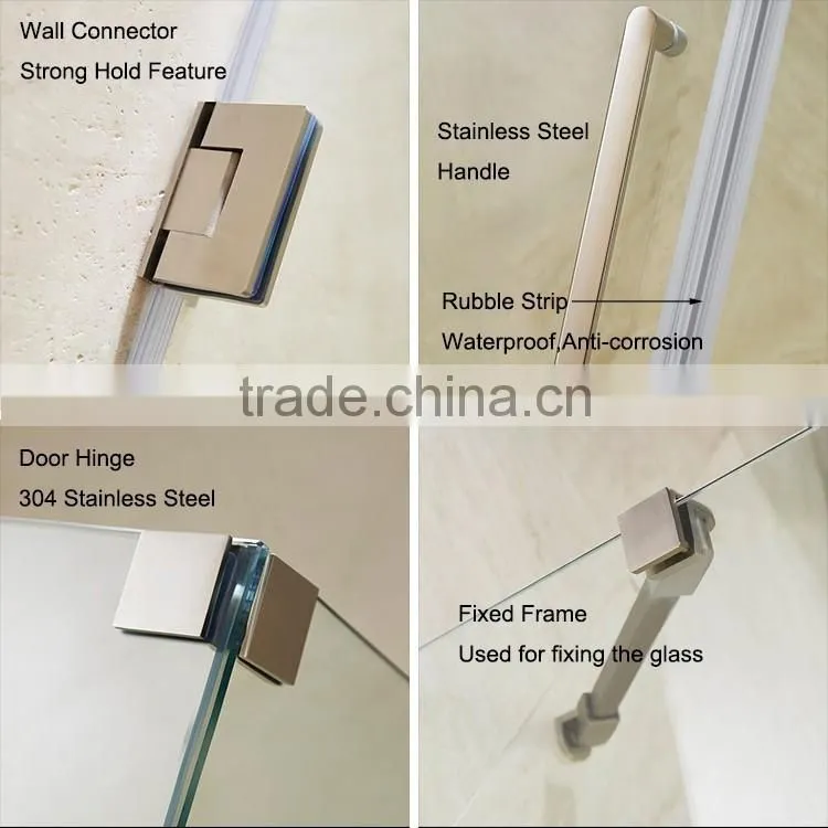 Freestanding Bathroom Frame less Portable Complete Clear 10mm Tempered Glass Corner Shower Enclosure Sex Shower Room Furniture