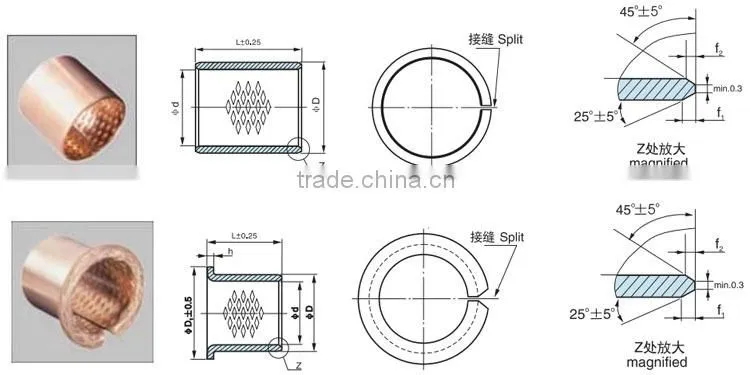 Great performance aluminium bronze bushing FB090
