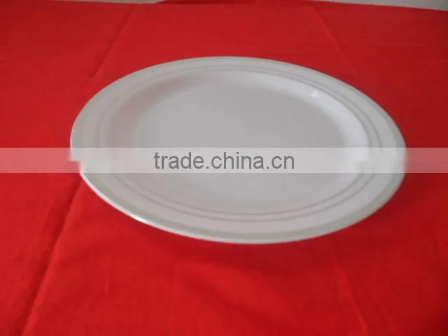 Disposable plastic white tray