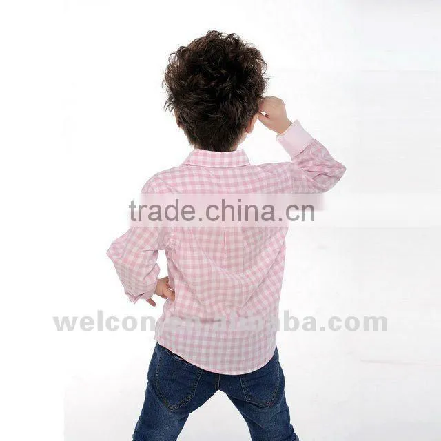 new fashion trendy design brand long sleeve boys shirt 100% cotton boys dress