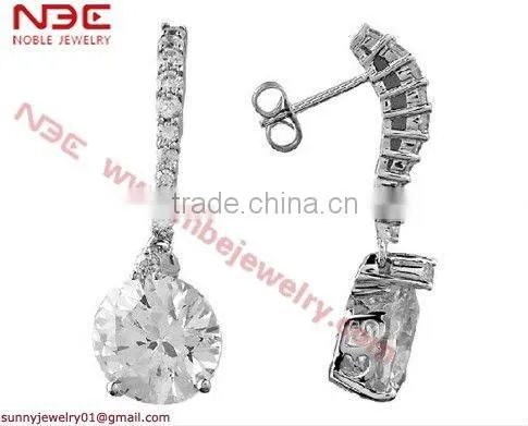 earrings 925 with black AAA cz stone