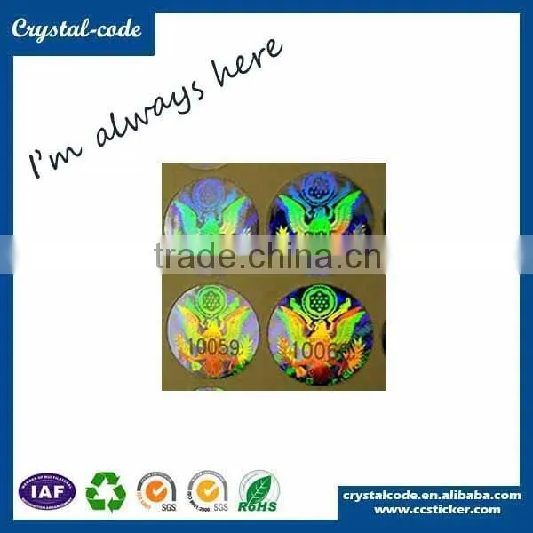 Rectangle custom made hologram sticker