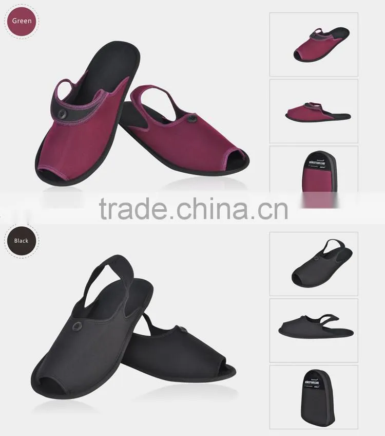Authentic Business Portable Folding Travel Slippers Unisex Indoor Waterproof Material Slippers