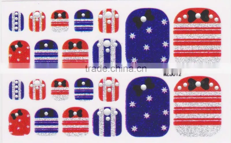 22pcs nail polish sticker toe nail art sticker