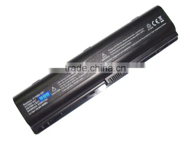 6 Cell 11.1V 44wh laptop battery for dv6000 in black color