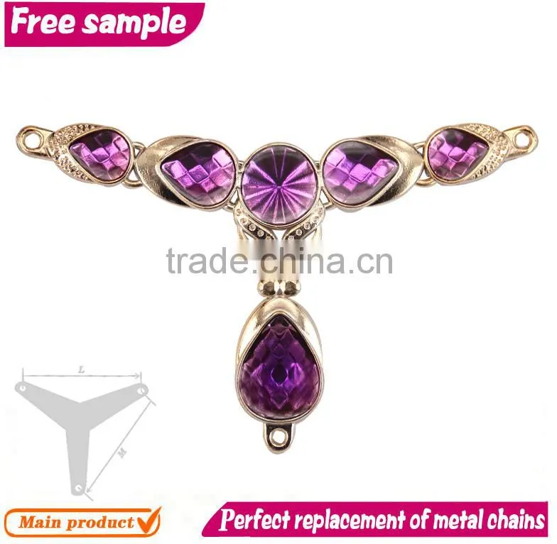 Wonderful purple jewelry shoe diamond chains accessories