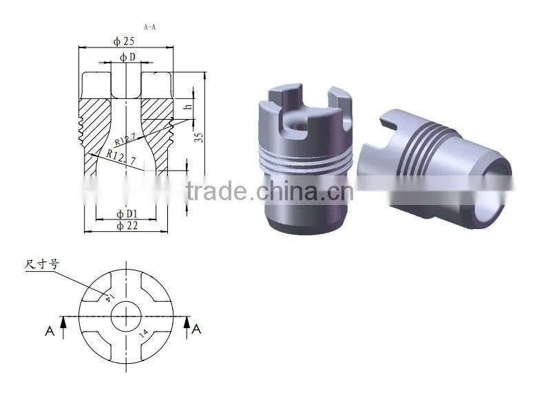 Tungsten carbide nozzles sandblasting nozzles solid carbide nozzle