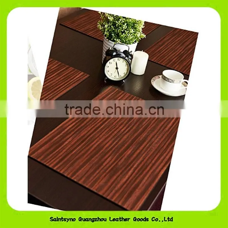 16020 Western Style Waterproof Resistant Top Quality Leather Food Dish/Coffee/Cup Mat Coaster