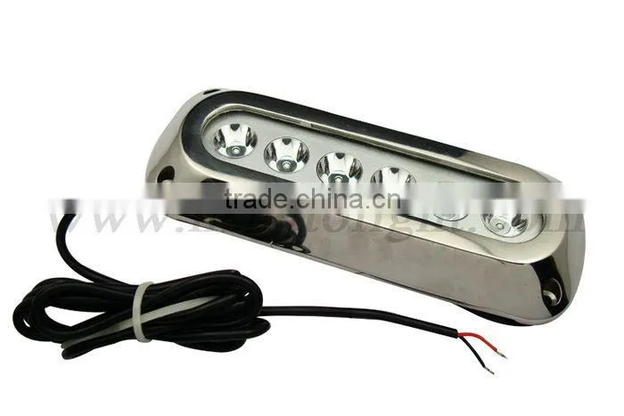 DC8-28V Multi Voltage 18W LED Boat Lights Waterproof IP68 Underwater Boat Light LED Yacht Light 5colors Fish Tanks Underwater Li