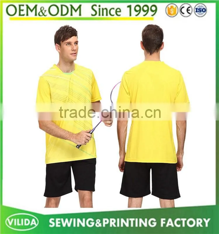 Cheap price sublimation badminton sport wear top quality dry fit badminton jersey