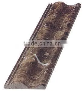 Decorative white ogee marble stone chair rail moulding