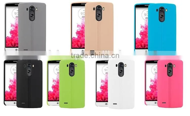 High quality phone accessories soft TPU leather pattern finish mobile case phone back cover for LG G3