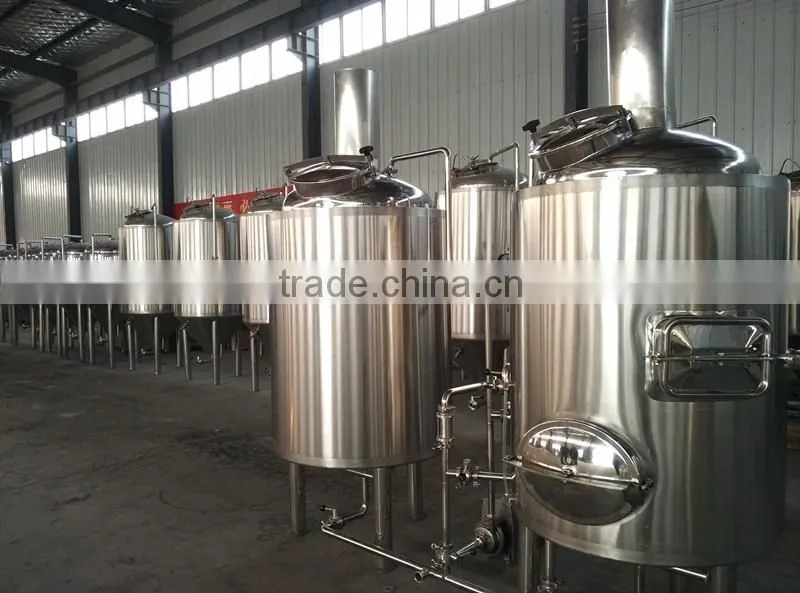 high quality beer brewing system with malt crush system , brew house, conical fermenter