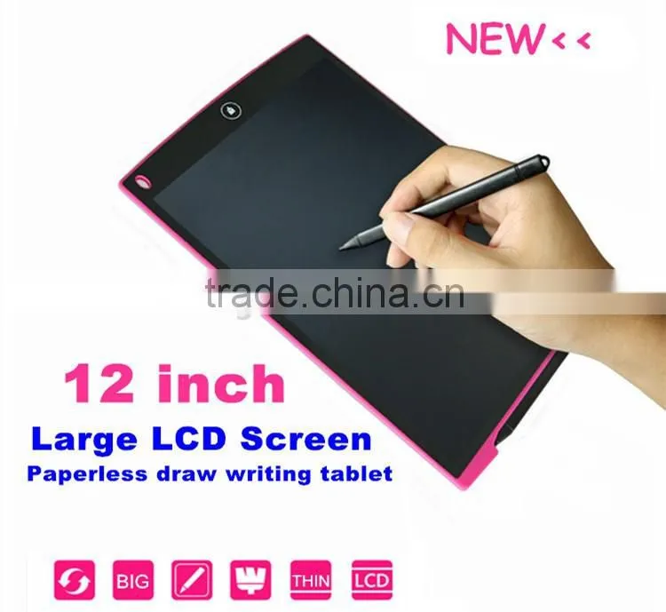 12 Inch e-Writer LCD Writing Tablet Digital Drawing Pad with Stylus-6 Colors Children Magic Drawing Board Paperless