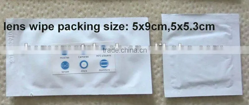 eyeglass cleaning wipe-individually wrapped lens,sunglasses cleaner