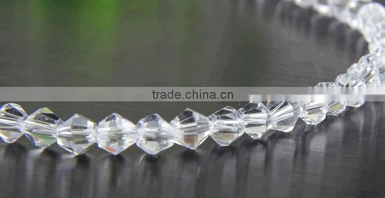 2016 fashion beading clear crystal top quality bicone crystal beads
