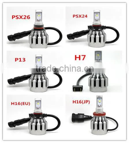 2015 newest led headlight kit type and h1 h4 h7 h8 h9 H11 9005 9006 car led headlight 3000 lumens
