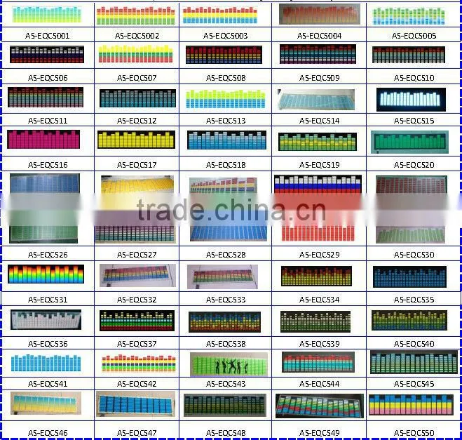 45x11cm Car Sticker Music Rhythm LED Flash Light Lamp Sound Activated Equalizer / car voice-activated music rhythm light